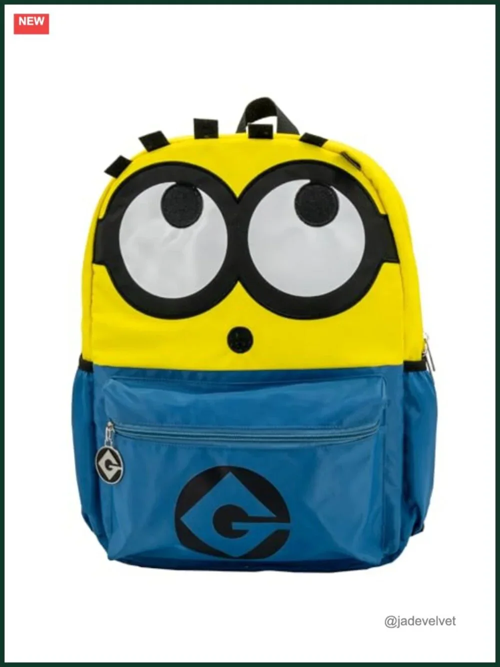 Kids Minions 3D Face Backpack with Applique Detail, Water Resistant Nylon, 16